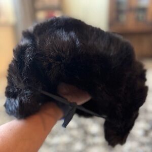 Vintage Russian Shapka Ushanka  Dark Brown Rabbit Fur